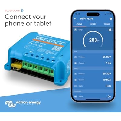 Victron Energy SmartSolar MPPT 75V 10 amp 12/24-Volt Solar Charge Controller (Bluetooth)