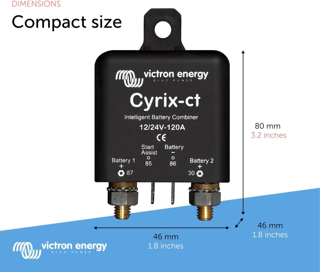 Victron Energy Cyrix-ct 12/24-Volt 120 amp Intelligent Battery Combiner