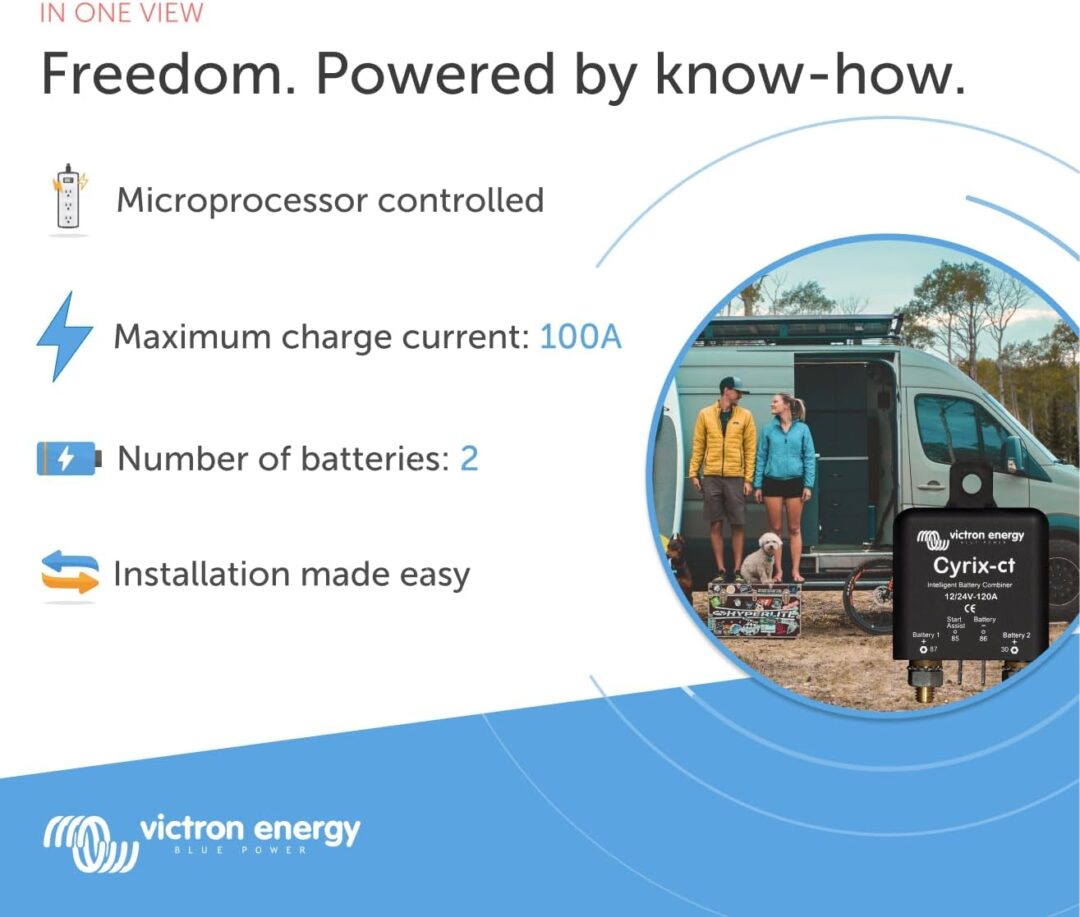 Victron Energy Cyrix-ct 12/24-Volt 120 amp Intelligent Battery Combiner