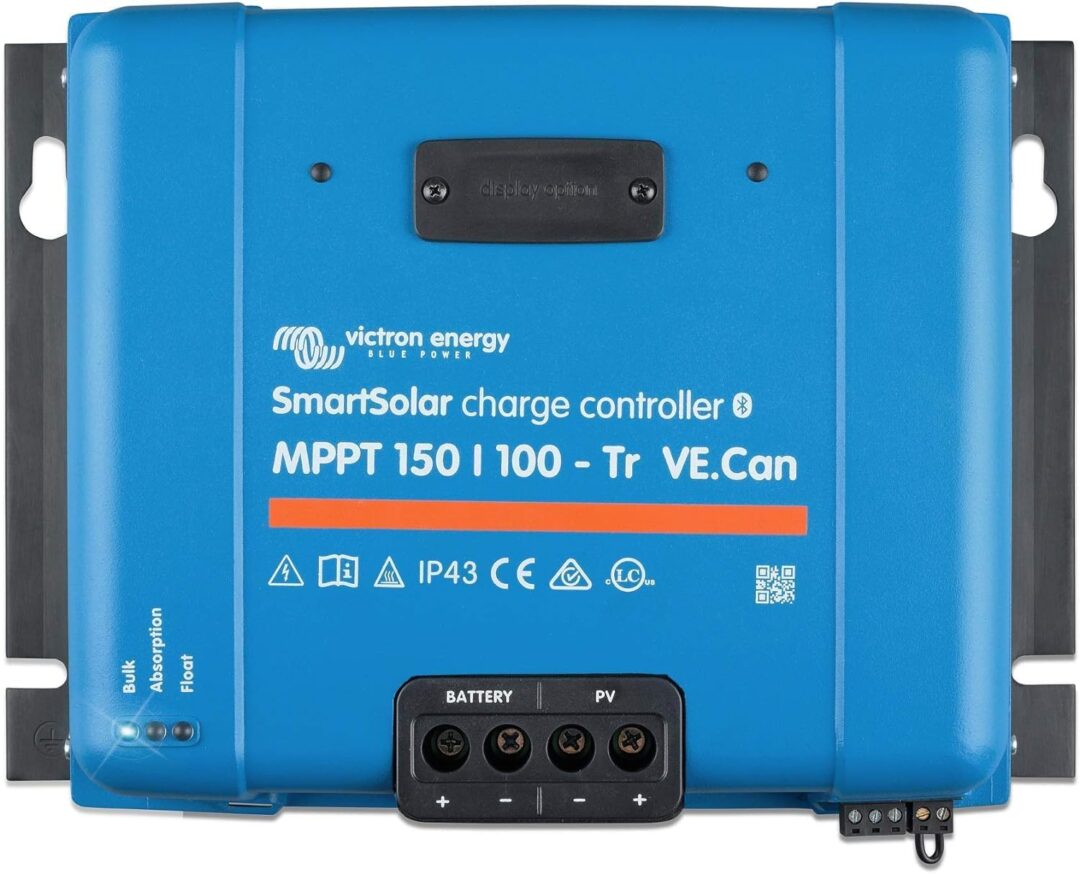 Victron Energy SmartSolar MPPT Tr VE. Can 150V 100 amp 12/24/36/48-Volt Solar Charge Controller (Bluetooth)