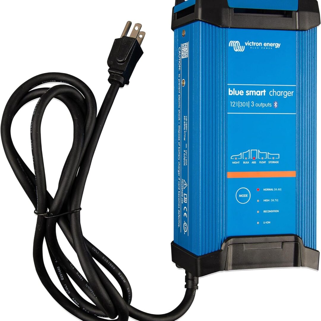 Victron Energy Blue Smart IP22 12-Volt 30 amp 120VAC, 3 Output Battery Charger NEMA 5-15, Bluetooth